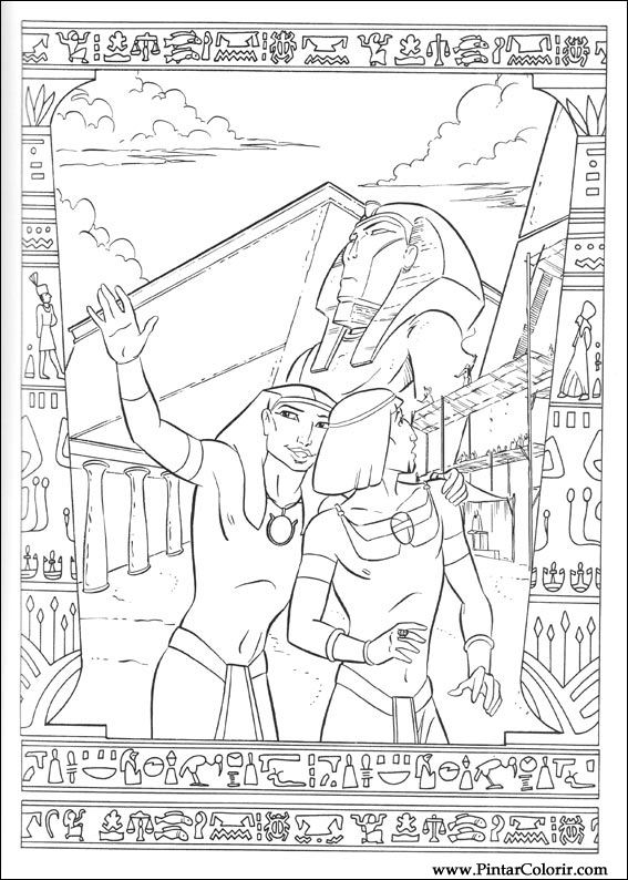 Pintar e Colorir Principe Egito - Desenho 012