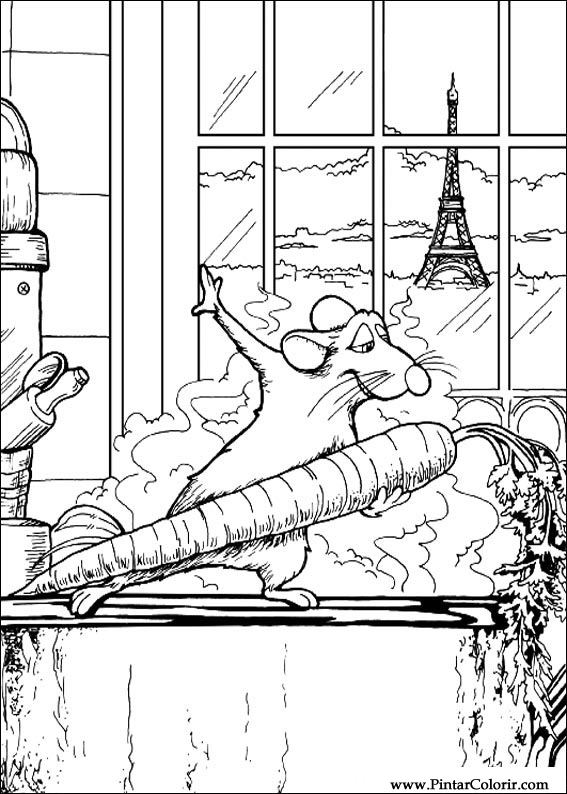Pintar e Colorir Ratatouille - Desenho 019