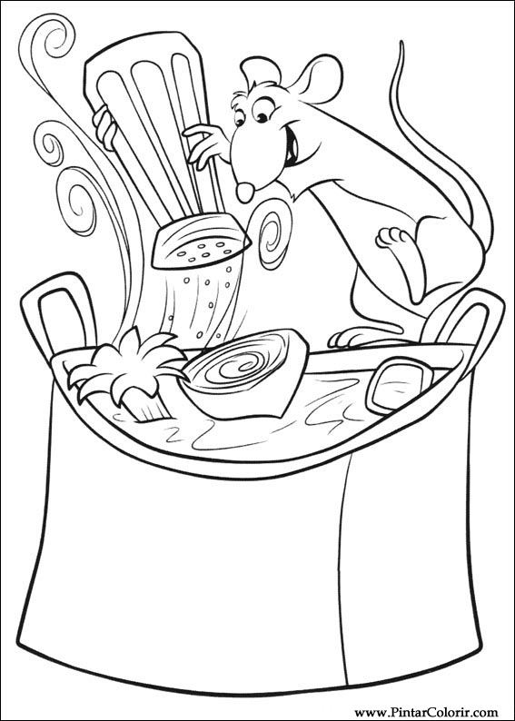 Pintar e Colorir Ratatouille - Desenho 020