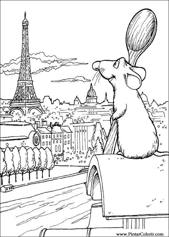 Pintar e Colorir Ratatouille - Desenho 024