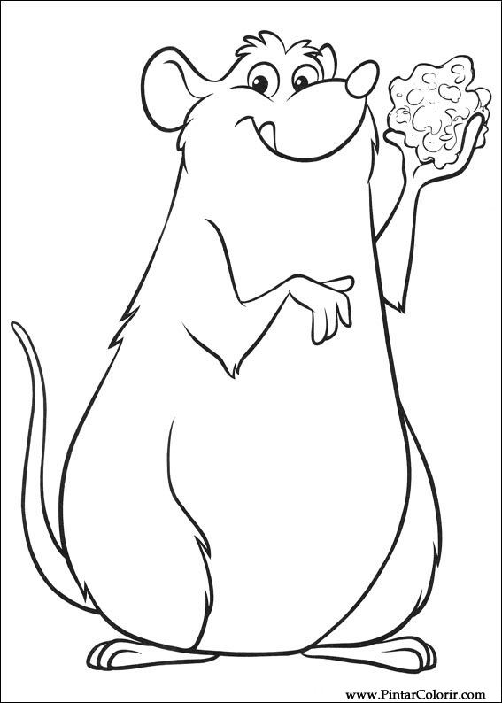Pintar e Colorir Ratatouille - Desenho 028
