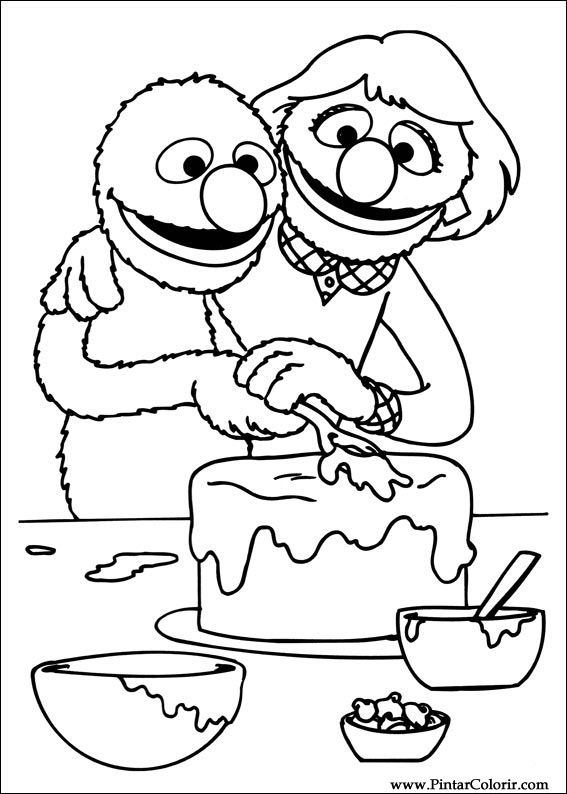 Desenhos de Cookie Monster para Imprimir e Colorir