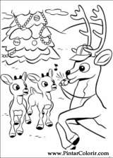 Pintar e Colorir Rudolph - Desenho 013