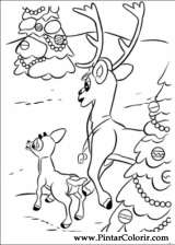 Pintar e Colorir Rudolph - Desenho 018