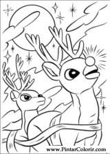Pintar e Colorir Rudolph - Desenho 057