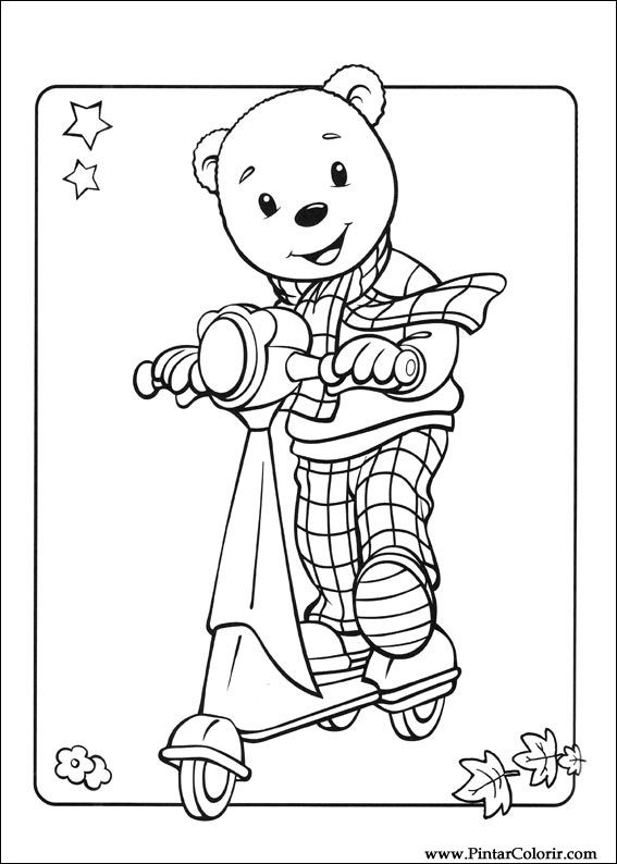 Pintar e Colorir Rupert Urso - Desenho 014