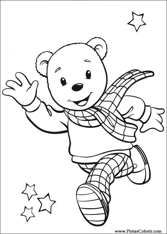 Disegni Per dipingere & Colour Rupert Bear - Stampare Realizzazione 028