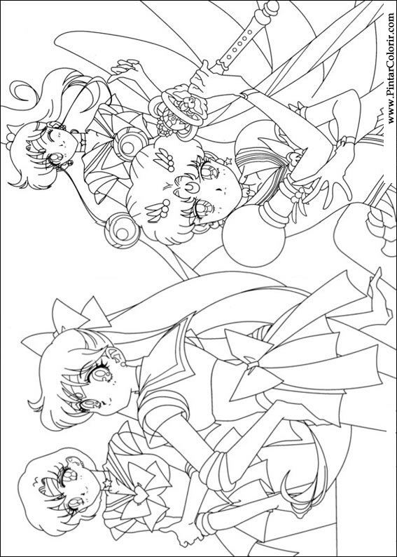 Pintar e Colorir Sailor Moon - Desenho 002