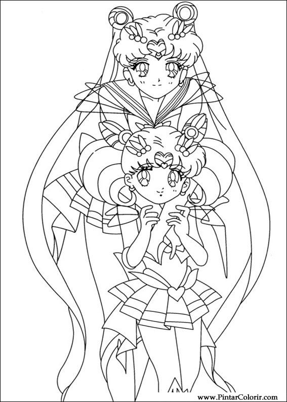 Pintar e Colorir Sailor Moon - Desenho 004