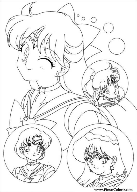 Pintar e Colorir Sailor Moon - Desenho 005