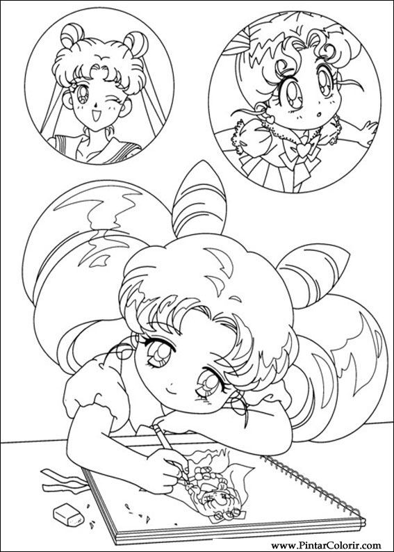 Pintar e Colorir Sailor Moon - Desenho 009