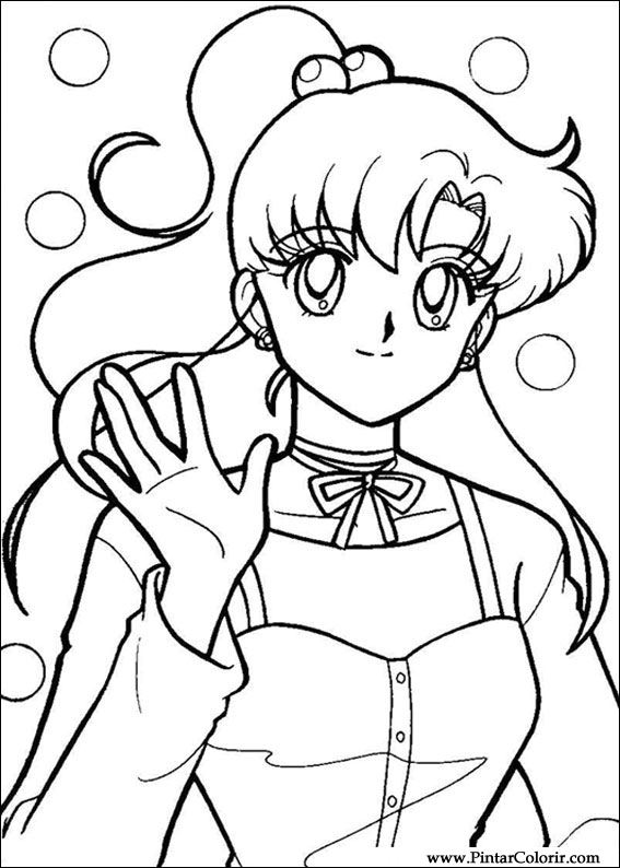 Pintar e Colorir Sailor Moon - Desenho 011