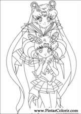 Pintar e Colorir Sailor Moon - Desenho 004