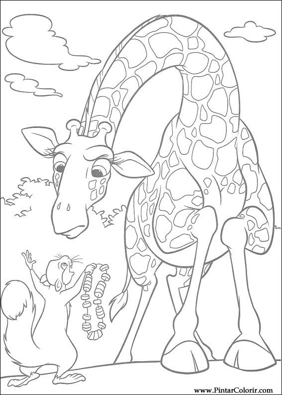 Pintar e Colorir Selvagem - Desenho 011