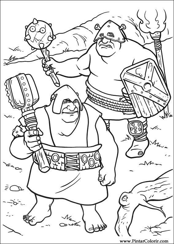 Pintar e Colorir Shrek Para Sempre - Desenho 057