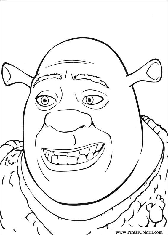 Pintar e Colorir Shrek Terceiro - Desenho 001