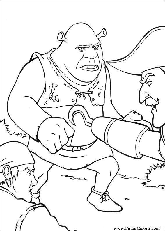 Pintar e Colorir Shrek Terceiro - Desenho 008