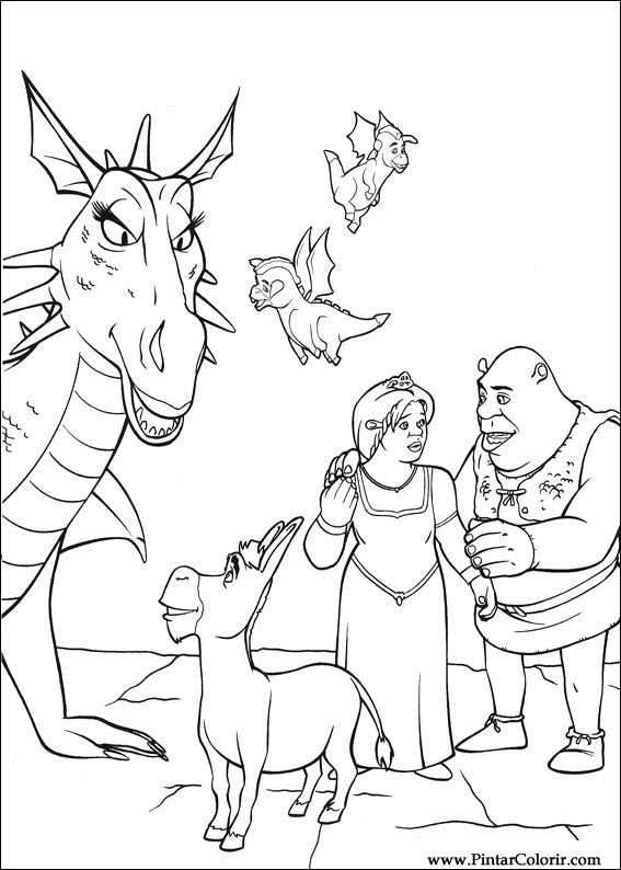 Pintar e Colorir Shrek Terceiro - Desenho 010