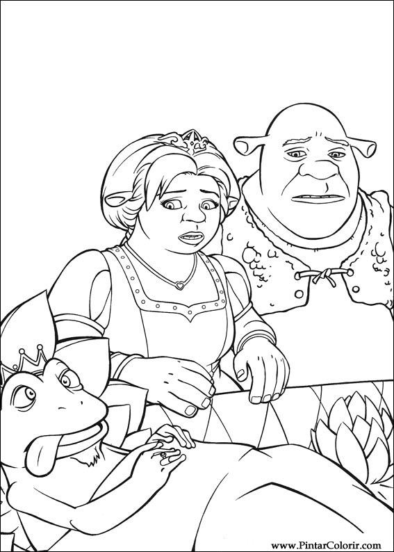 Pintar e Colorir Shrek Terceiro - Desenho 020