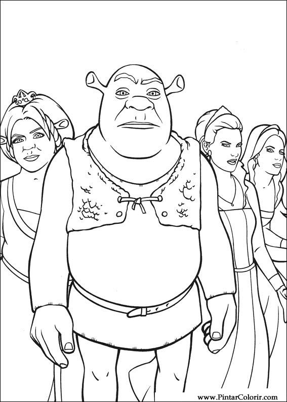 Pintar e Colorir Shrek Terceiro - Desenho 023