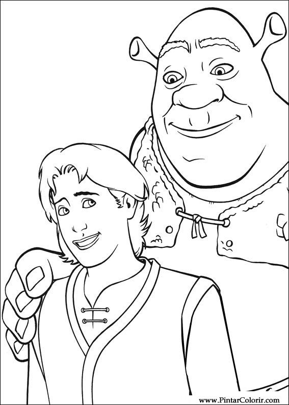 Pintar e Colorir Shrek Terceiro - Desenho 044