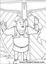 Pintar e Colorir Shrek Terceiro - Desenho 018