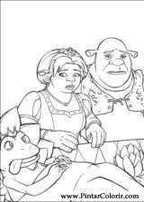 Pintar e Colorir Shrek Terceiro - Desenho 020