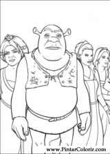 Pintar e Colorir Shrek Terceiro - Desenho 023