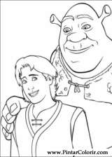 Pintar e Colorir Shrek Terceiro - Desenho 044