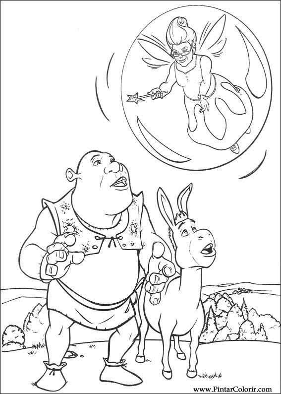 Pintar e Colorir Shrek - Desenho 005