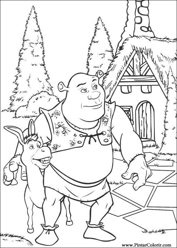 Pintar e Colorir Shrek - Desenho 006