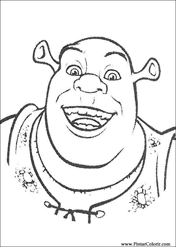 Pintar e Colorir Shrek - Desenho 024