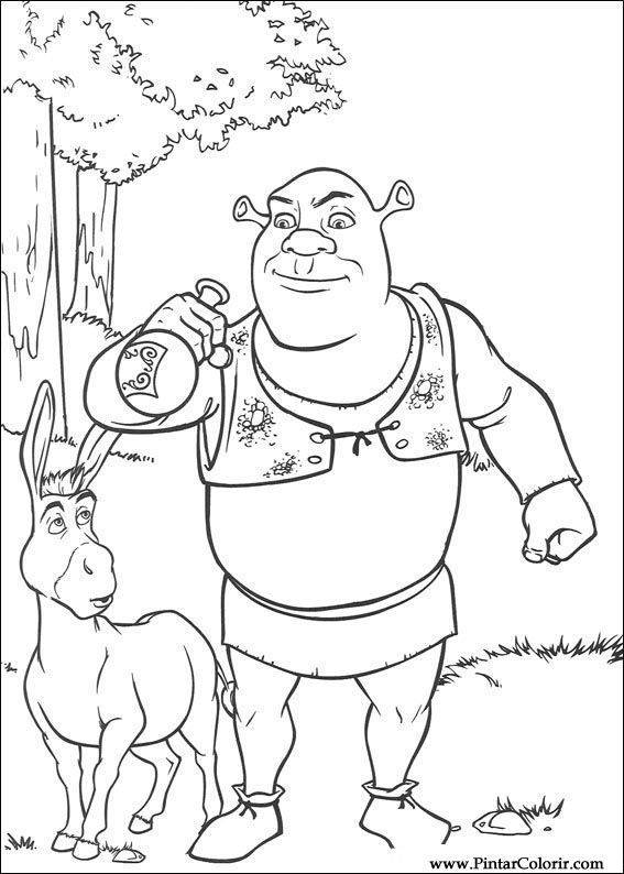 Pintar e Colorir Shrek - Desenho 027