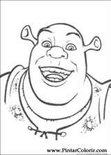 Pintar e Colorir Shrek - Desenho 024