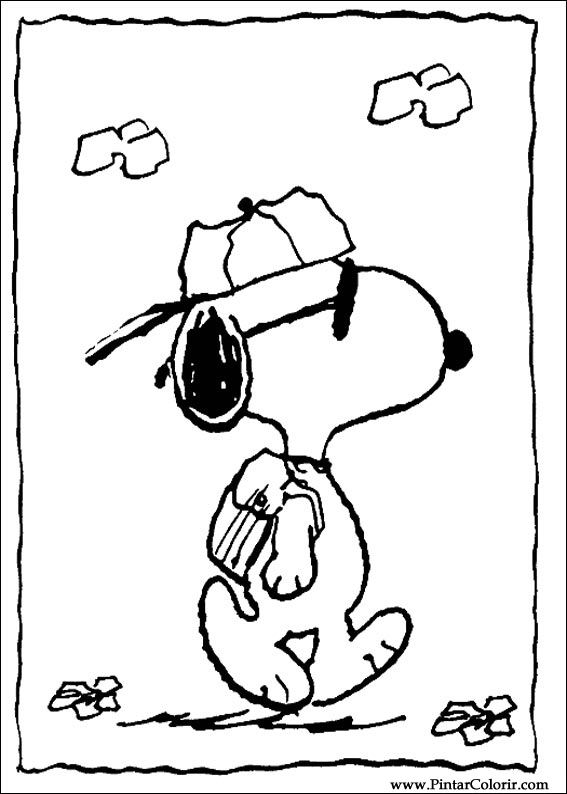 Pintar e Colorir Snoopy - Desenho 002