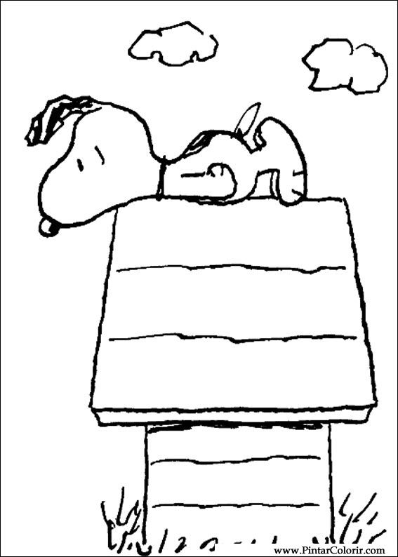 Pintar e Colorir Snoopy - Desenho 009