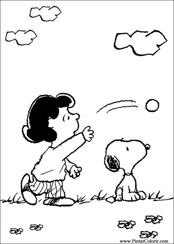 Pintar e Colorir Snoopy - Desenho 012