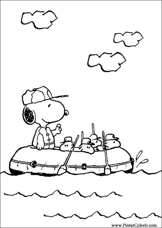 Pintar e Colorir Snoopy - Desenho 017
