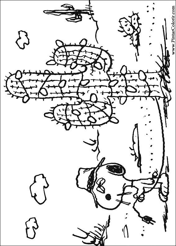 Pintar e Colorir Snoopy - Desenho 025