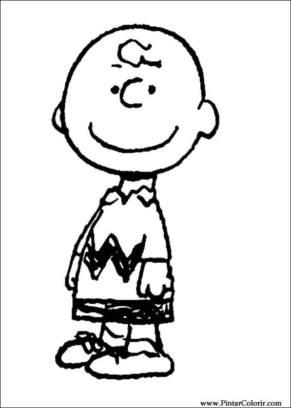 Desenho de Snoopy pintando um quadro para colorir - Tudodesenhos