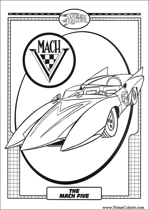Pintar e Colorir Speed Racer - Desenho 005
