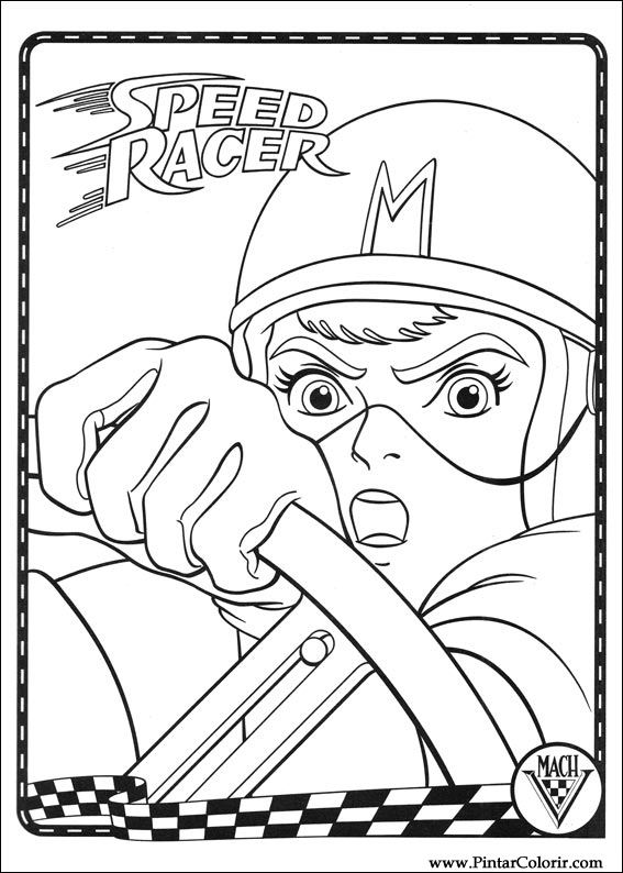 Pintar e Colorir Speed Racer - Desenho 008