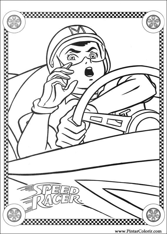 Pintar e Colorir Speed Racer - Desenho 022