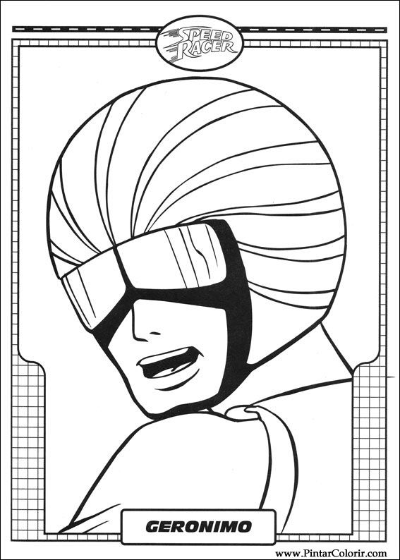 Pintar e Colorir Speed Racer - Desenho 026