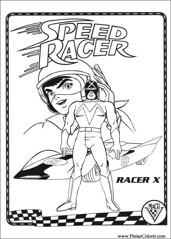 Pintar e Colorir Speed Racer - Desenho 027