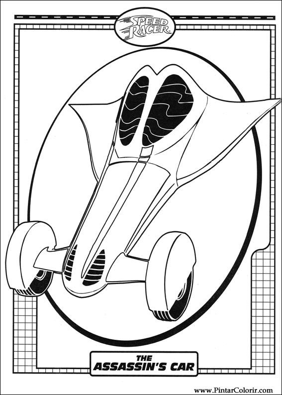 Pintar e Colorir Speed Racer - Desenho 033