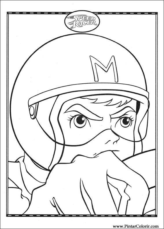 Pintar e Colorir Speed Racer - Desenho 034