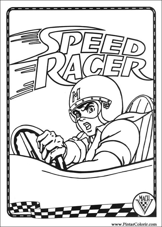 Pintar e Colorir Speed Racer - Desenho 037