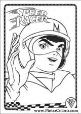 Pintar e Colorir Speed Racer - Desenho 001