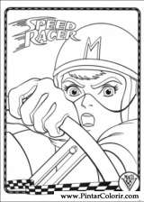 Pintar e Colorir Speed Racer - Desenho 008